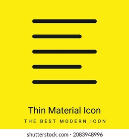 Align Left minimal bright yellow material icon