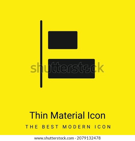 Align Left minimal bright yellow material icon