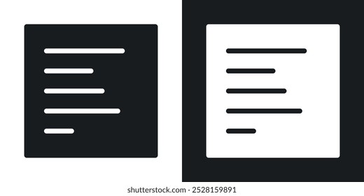 Align left solid vector icon pack
