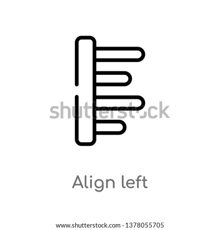 align left vector line icon. Simple element illustration. align left outline icon from signs concept. Can be used for web and mobile