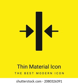 Align minimal bright yellow material icon