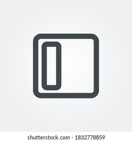 align object left Icon. user setting symbol isolated on Gradient background. Vector Illustration