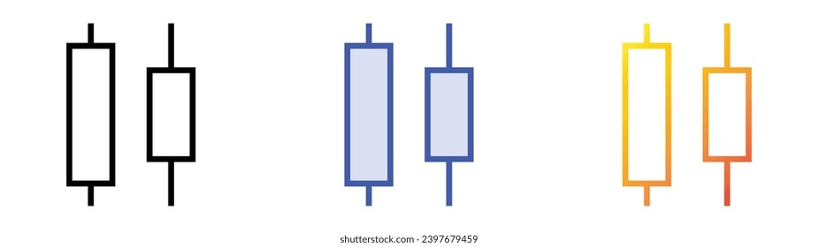 align objects icon. Linear, Blue Fill and Gradient Style Design Isolated On White Background