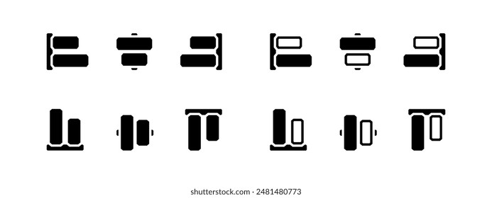 align objects icon . Align symbol for web .vector illustration	