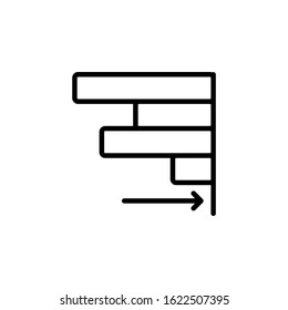 align right icon design line style. Perfect for application, web, logo and presentation template