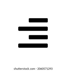 align right Icon. Flat style design isolated on white background. Vector illustration