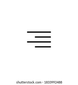 Align right icon, line-icon, text alignment. Right alignment