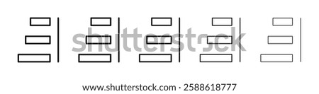 Align right icon Vector logo sign