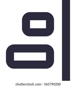Align Right Vector Icon