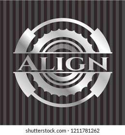 Align silvery emblem or badge