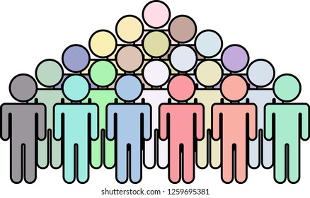 Align teams of Colorful people