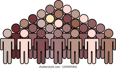 Align teams of Various race people