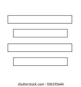 Align Text Centre icon sign Illustration