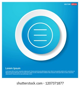 Align text icon Abstract Blue Web Sticker Button - Free vector icon