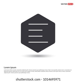 Align text icon Hexa White Background icon template