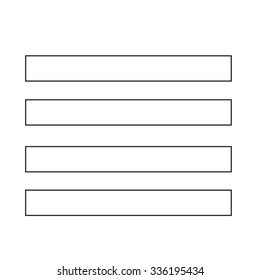Align Text Justified icon sign Illustration