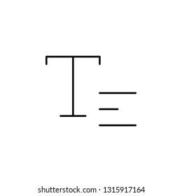 align text, typography icon. Element of text and typography for mobile concept and web apps icon. Thin line icon for website design and development