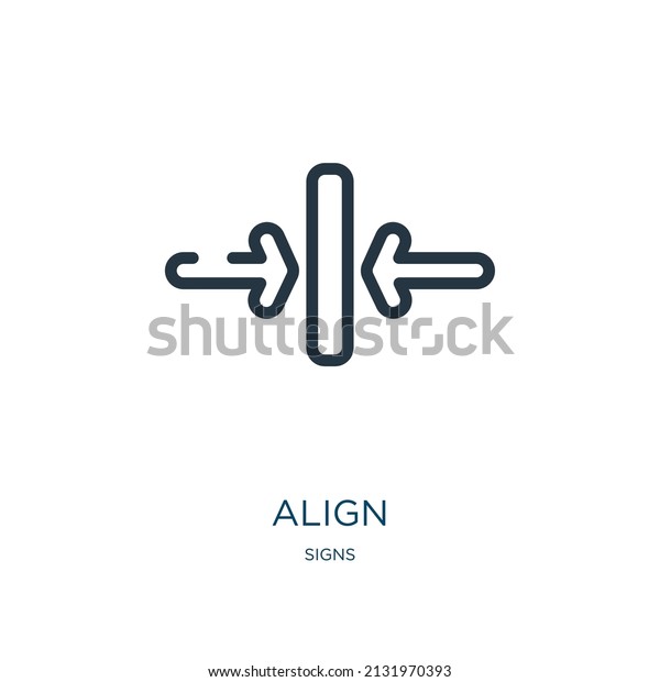 align thin line icon. person, help\
linear icons from signs concept isolated outline sign. Vector\
illustration symbol element for web design and\
apps.