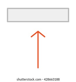 Align Top Illustration - Flat Icon