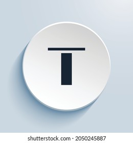 align top pixel art icon design. Button style circle shape isolated on white background. Vector illustration