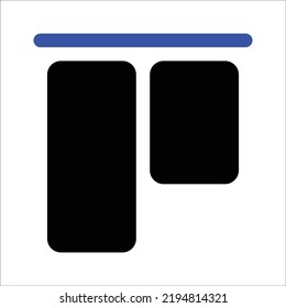 Align Top Vector Icon Illustration