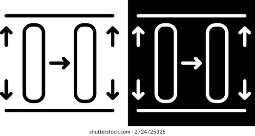align Two-tone version in black and white background