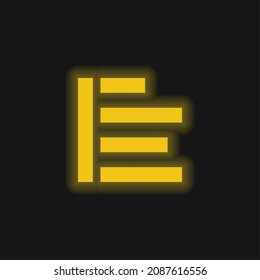 Align yellow glowing neon icon