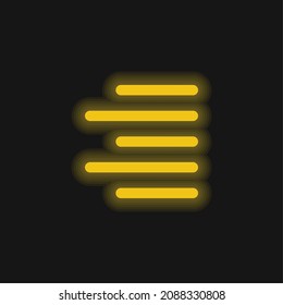 Align yellow glowing neon icon