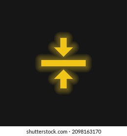 Align yellow glowing neon icon