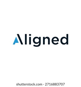 Vector de diseño de logotipo de texto alineado, Plantilla de icono de gráfico de negocios