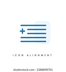 Alignement text UI Pixel Perfect Well-crafted Vector Thin Line And Solid Icon for Web Graphics and Apps