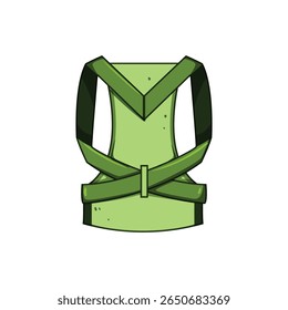 alignment back posture corrector cartoon. support brace, spine comfort, ergonomic relief alignment back posture corrector sign. isolated symbol vector illustration