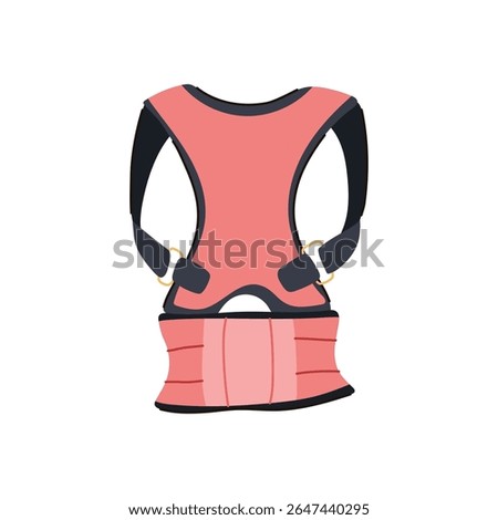 alignment back posture corrector cartoon. support brace, spine comfort, ergonomic relief alignment back posture corrector sign. isolated symbol vector illustration