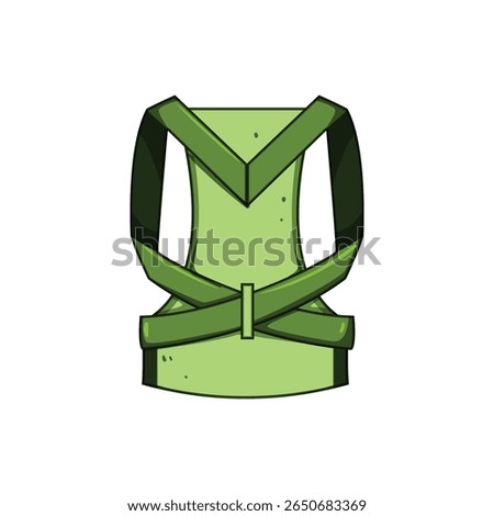 alignment back posture corrector cartoon. support brace, spine comfort, ergonomic relief alignment back posture corrector sign. isolated symbol vector illustration