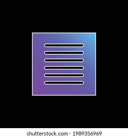 Alignment blue gradient vector icon