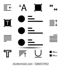 alignment, editorial , text icon. Simple glyph, flat vector of Text editor set icons for UI and UX, website or mobile application