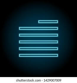 alignment, editorial, text neon icon. Simple thin line, outline vector of Text editor icons for UI and UX, website or mobile application