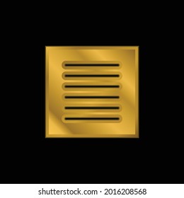 Alignment Gold plattierte Metallic-Symbol oder Logo-Vektorgrafik