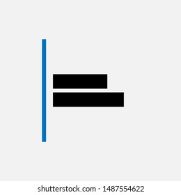 Alignment Icon. Aligning Row such as Left, Right, Center,Top and Bottom Sides. Applied as Sign and Symbol for Design, Presentation, Website or Apps Elements.
