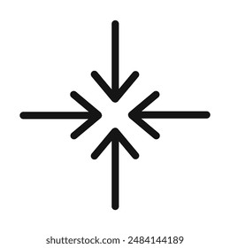 Icono de Alineación signo de Vector blanco y negro