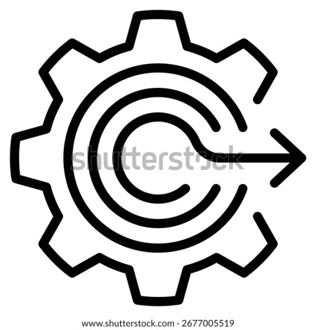 Alignment Icon Line Vector Illustration
