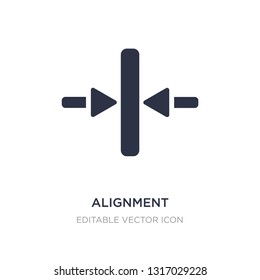 alignment icon on white background. Simple element illustration from Signs concept. alignment icon symbol design.