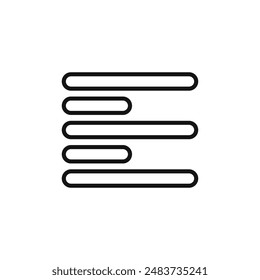 Alignment icon outline collection in black