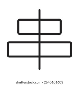 Alignment icon Thin line illustration