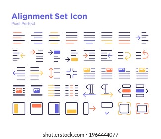Alignment Set Icon Pixel Perfect
