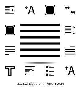 alignment text icon. Simple glyph, flat vector of Text editor set icons for UI and UX, website or mobile application