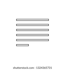 alignment text icon. Simple thin line, outline vector of Text editor icons for UI and UX, website or mobile application