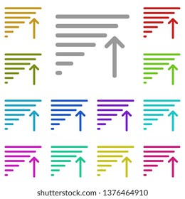 alignment text multi color icon. Simple thin line, outline vector of Text editor icons for UI and UX, website or mobile application