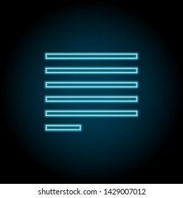 alignment text neon icon. Simple thin line, outline vector of Text editor icons for UI and UX, website or mobile application
