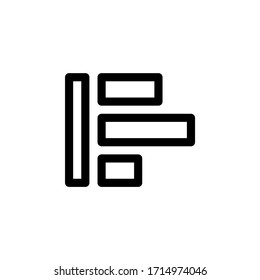Alignment User Interface Outline Icon Logo Vector Illustration
